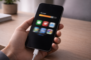 Smartphone experiencing slow performance because storage is almost full