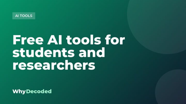 Free AI tools for students and researchers