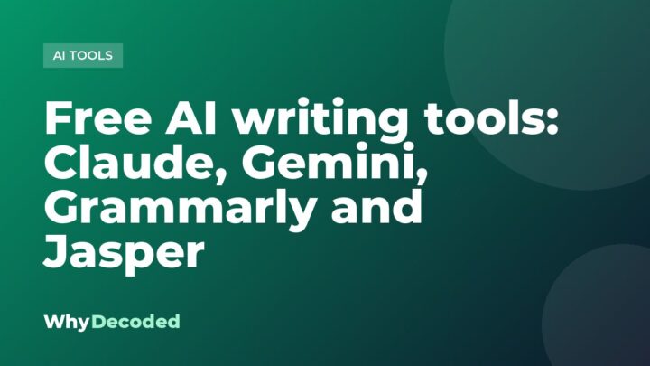 Free AI writing tools: Claude, Gemini, Grammarly and Jasper